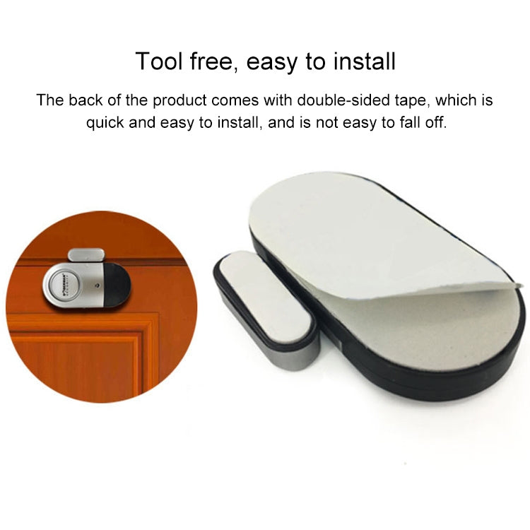 DOBERMAN SE-0701 橢圓形家用防盜賊門窗磁簧感應超大聲簡易報警器