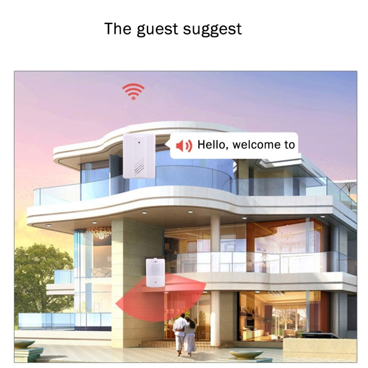 YF-0155 分體式感應門鈴 紅外人體感應探測器 無線門鈴迎賓器報警器