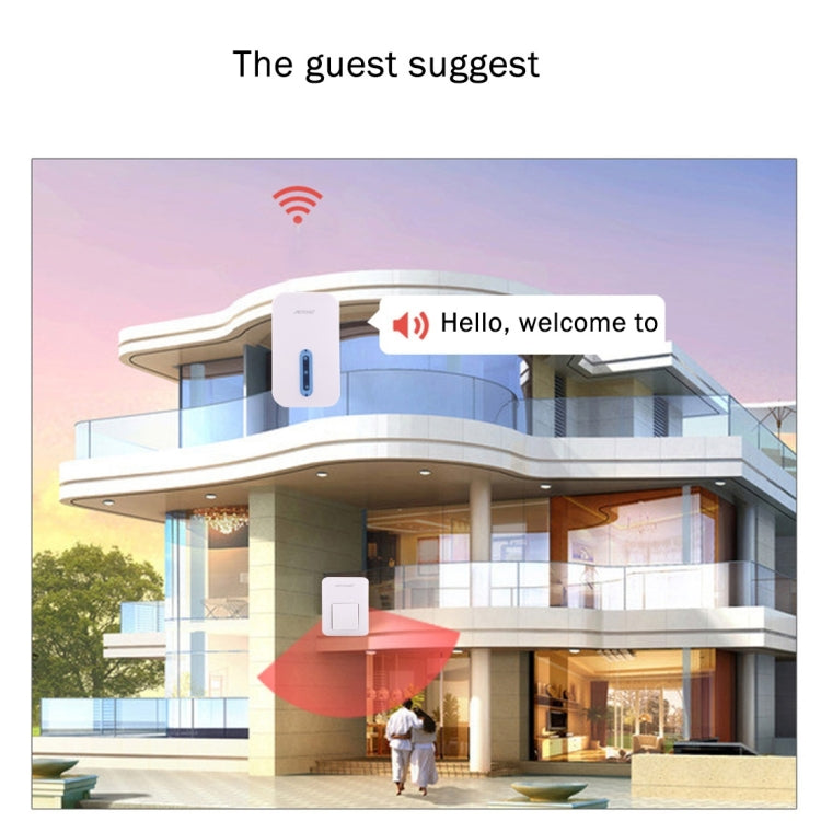 AITENG V017G 防水無電池無線門鈴 130m接收距離 美規