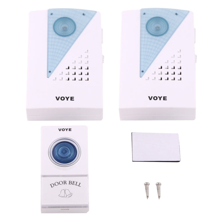VOYE V001A2 家居智能音樂門鈴帶燈 雙接收器