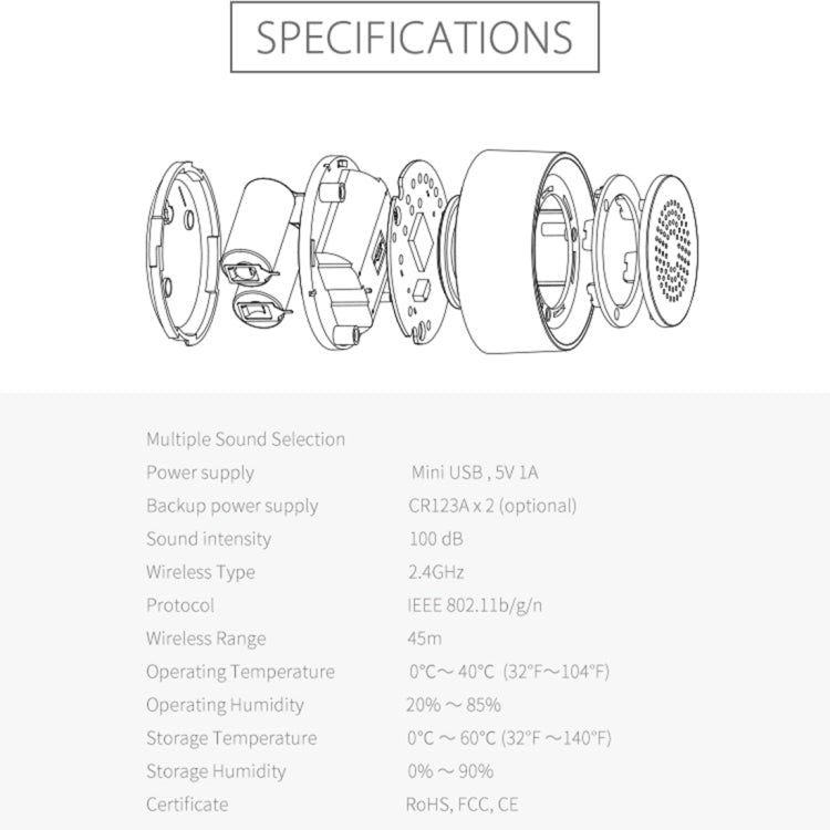 NEO NAS-AB02W 家用無線WiFi USB警報器
