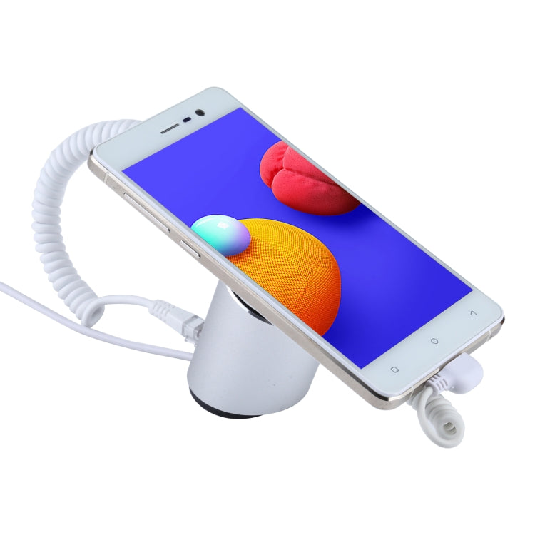 A21 鋁殼圓柱形手機磁吸防盜展示架/報警器,  安卓Micro-USB接口 適用於三星/華為/小米設備