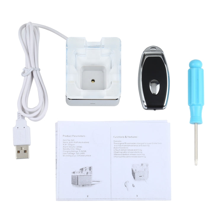 適用於安卓micro接口 手機防盜報警器防丟器, 配Type-C 轉 安卓Micro線