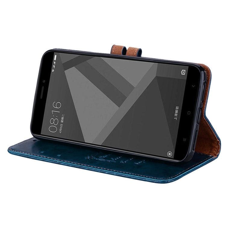 適用於小米紅米 4X 商務型 油蠟紋 左右開皮套 帶支架 卡槽 錢包