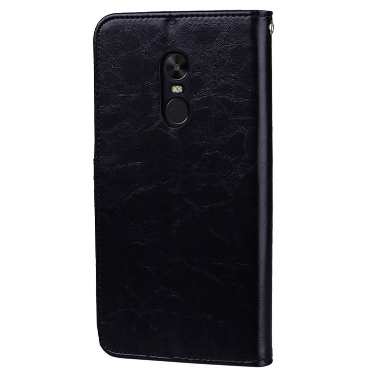 適用於小米紅米 Note 4X 商務型 油蠟紋 左右開皮套 帶支架 卡槽 錢包