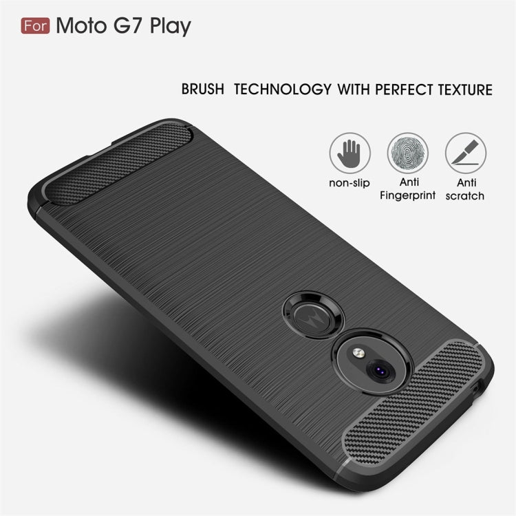 適用於摩托羅拉 Moto G7 Play 歐版 拉絲紋碳纖維TPU手機殼