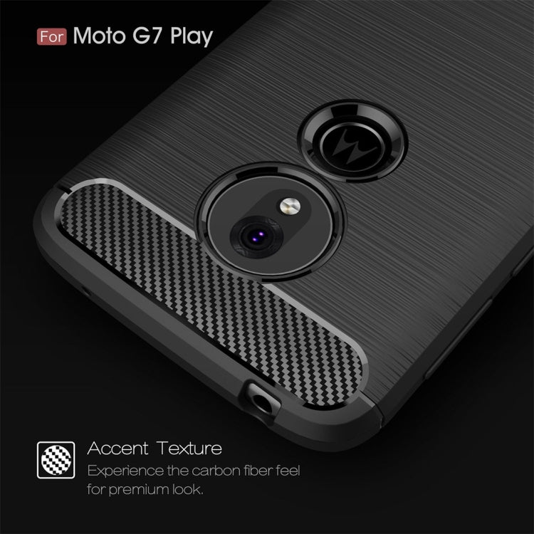 適用於摩托羅拉 Moto G7 Play 歐版 拉絲紋碳纖維TPU手機殼