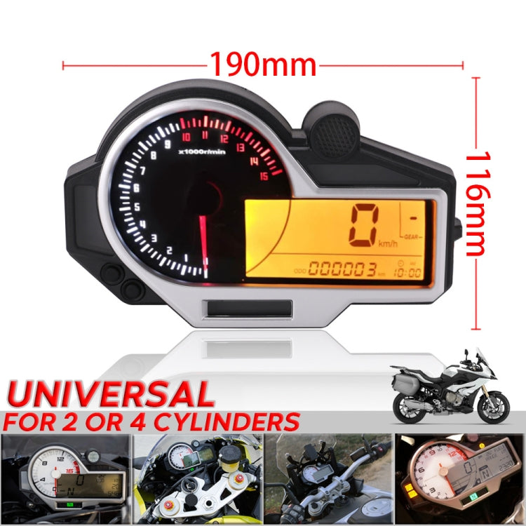 Speedpark 摩托車通用儀錶七彩LED液晶N1-6檔車速表裡程錶轉速表