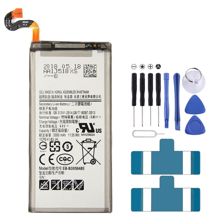 適用於三星 Galaxy S8 / G950F / G950A / G950V / G950U / G950T 3000mAh 鋰離子聚合物電池 EB-BG950ABE