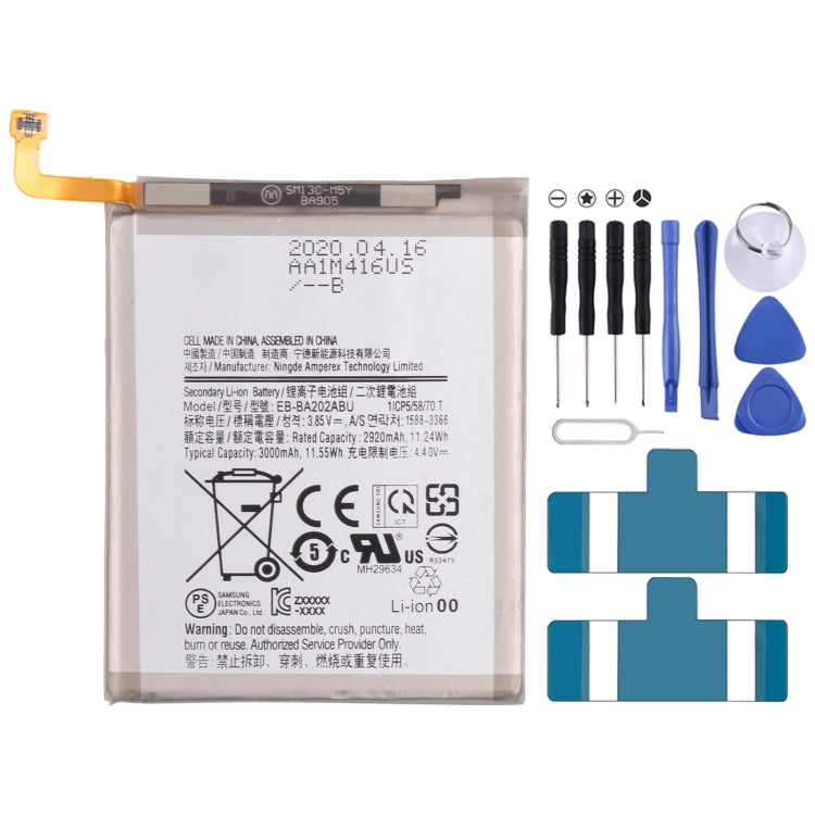 適用於 三星 Galaxy A10e SM-A102/A20E SM-A202 原裝鋰離子電池 3000mAh EB-BA202ABU