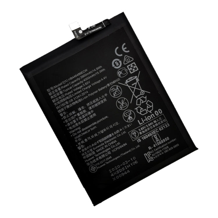 適用於 華為 P Smart Pro 2019 / P20 Lite 2019 / Y9s 鋰離子聚合物電池 4000mAh HB446486ECW