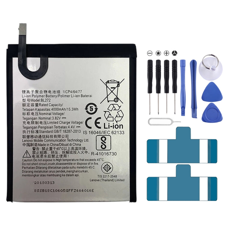 適用於Lenovo K6 Power 鋰離子聚合物電池 4000mAh BL272