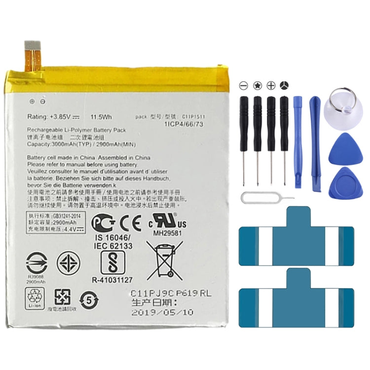 適用於Asus ZenFone 3 ZE552KL 鋰離子聚合物電池 2900mAh C11P1511