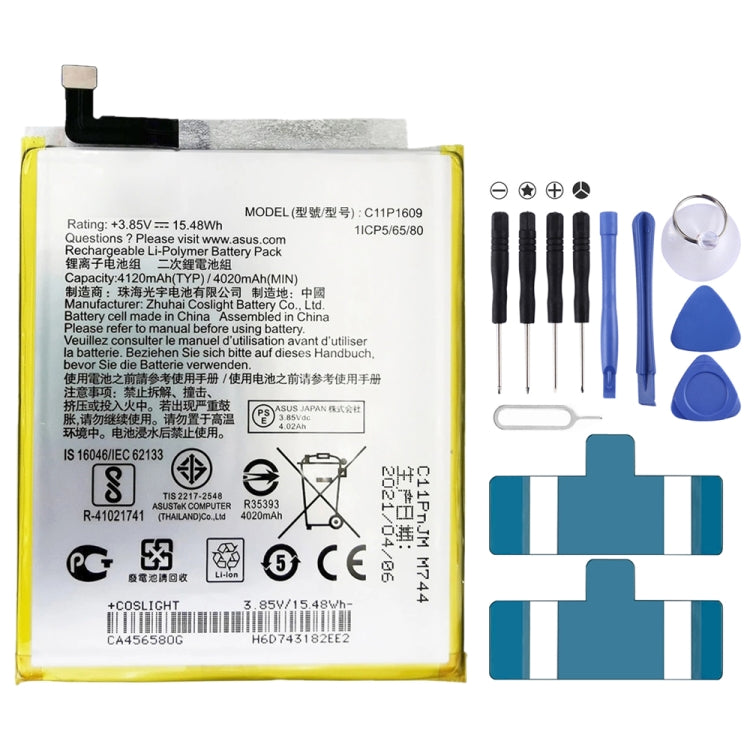 適用於Asus Zenfone 3 Max ZC553KL 鋰離子聚合物電池 4020mAh C11P1609