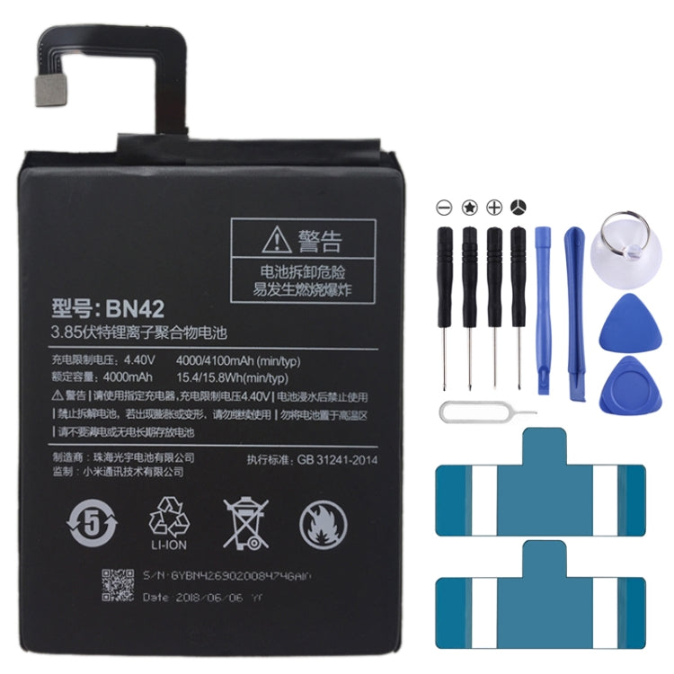 BN42 適用於小米 紅米 4 標準版 4000mAh 鋰離子聚合物電池