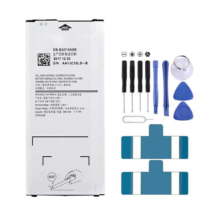 適用於三星 Galaxy A5 , A510F, A510F/DS, A510FD, A510M, A510M/DS, A510Y/DS, A5100 2900mAh 可充鋰離子電池 EB-BA510ABE