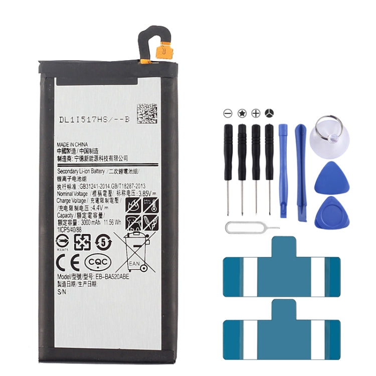 適用於三星 Galaxy A5 , A520F, A520F/DS 3000mAh 可充鋰離子電池 EB-BA520ABE