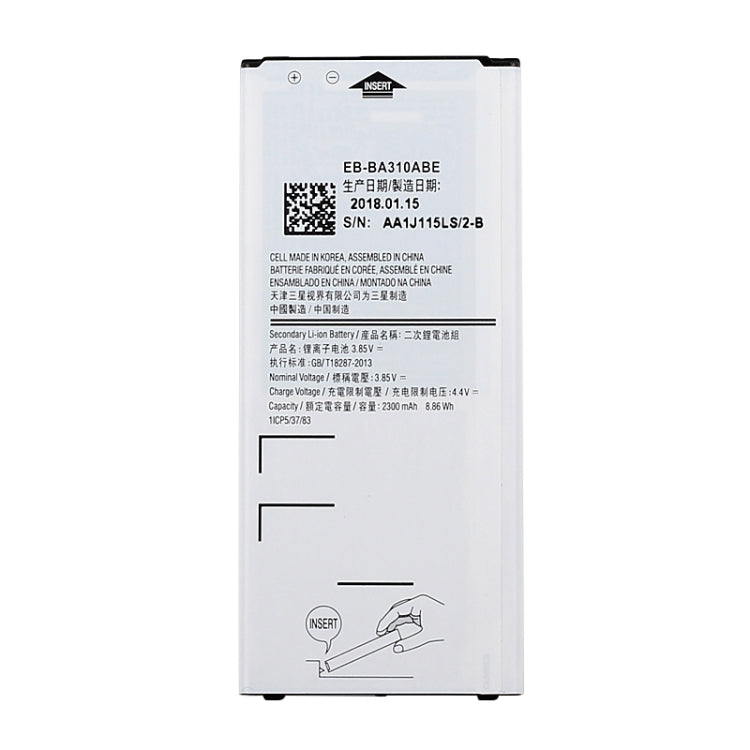 適用於三星 Galaxy A3 , A310F, A310F/DS, A310M, A310M/DS, A310Y 2300mAh 可充鋰離子電池 EB-BA310ABE