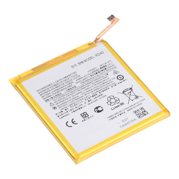 適用於摩托羅拉 Moto G8 Plus XT201/XT2019-2 4000mAh 鋰離子聚合物電池 KD40