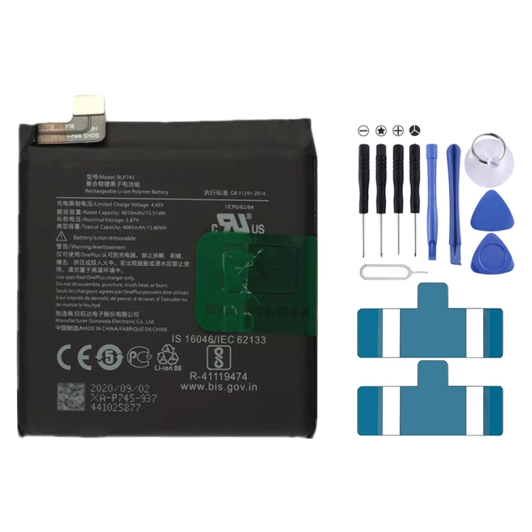 適用於OnePlus 7T Pro 4000mAH 鋰離子聚合物電池 BLP745