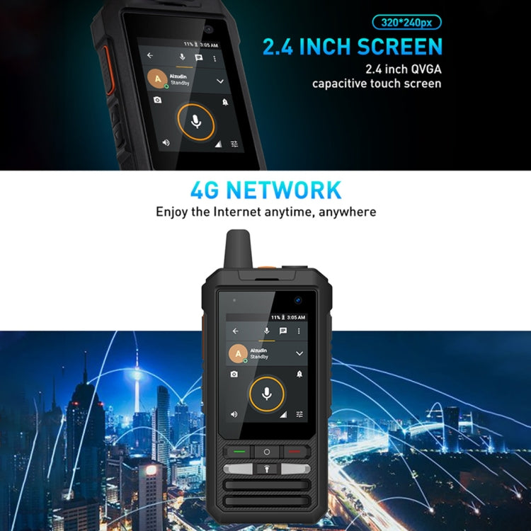 UNIWA F80 1GB+8GB 對講三防機, 2.4英寸安卓8.1, Qualcomm MSM8909四核, 4G網絡, 雙卡