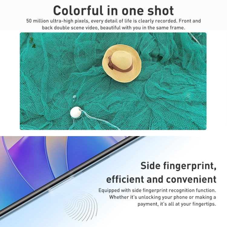 榮耀Play 40 Plus 5G RKY-AN00 8GB+128GB 全網通 側鍵指紋識別 6.74寸屏Magic UI 6.1 , 天璣700八核, 5G網絡, 不支持谷歌商店