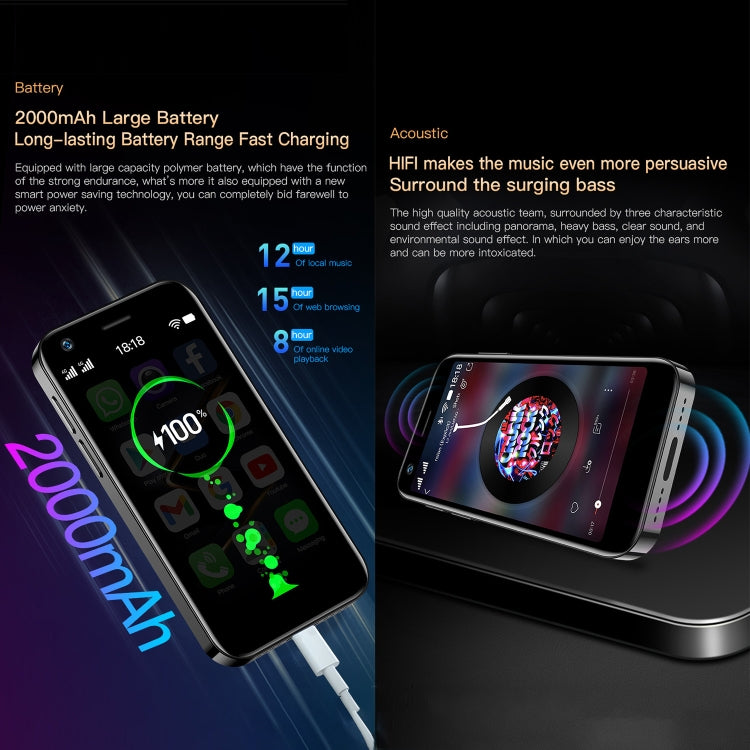 SOYES XS12 Pro, 4GB+32GB, 3.0 inch Android 10.0 MTK6750 Octa Core, Bluetooth, WiFi, FM, OTG, Network: 4G, Dual SIM, Support Google Play