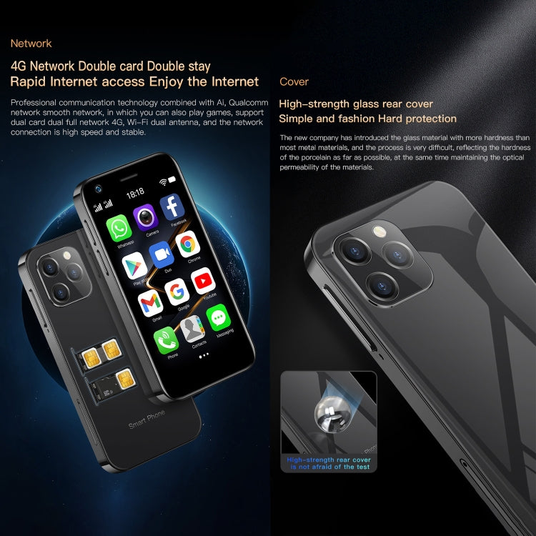 SOYES XS12 Pro, 4GB+32GB, 3.0 inch Android 10.0 MTK6750 Octa Core, Bluetooth, WiFi, FM, OTG, Network: 4G, Dual SIM, Support Google Play