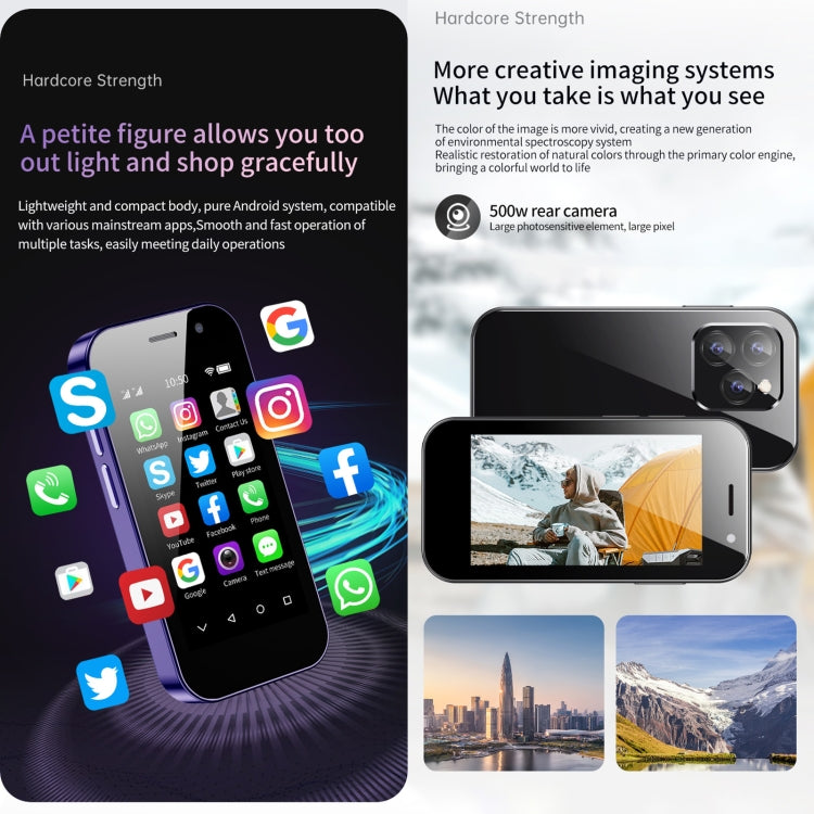 SOYES 14 Pro 3GB+64GB  3.0英寸安卓9.0 MTK6739CW四核 雙卡 4G網絡 OTG, 人臉解鎖 谷歌商店