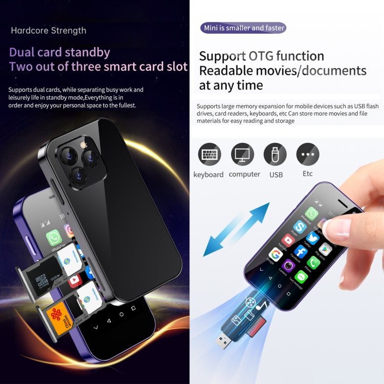 SOYES 14 Pro 3GB+64GB  3.0英寸安卓9.0 MTK6739CW四核 雙卡 4G網絡 OTG, 人臉解鎖 谷歌商店