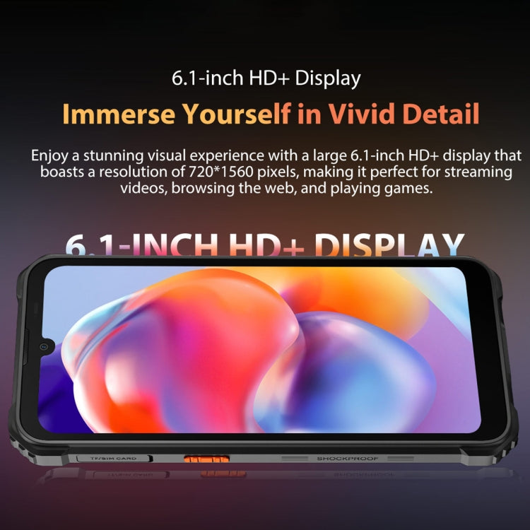 Blackview BV5300 Pro  4GB+64GB IP68三防手機 6580毫安 6.1英寸安卓12, MTK6765 Helio P35八核, 4G網絡, OTG, NFC, 雙卡