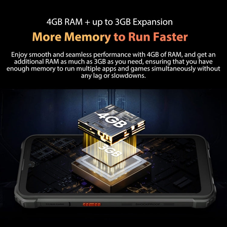 Blackview BV5300 Pro  4GB+64GB IP68三防手機 6580毫安 6.1英寸安卓12, MTK6765 Helio P35八核, 4G網絡, OTG, NFC, 雙卡