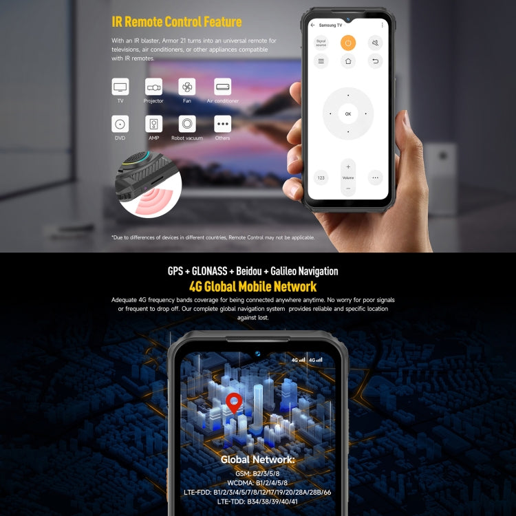 歐樂風Ulefone Armor 21  8GB+256GB，夜視 6.58英寸IP68/IP69K三防機,  安卓13, MediaTek Helio G99八核4G網絡 OTG, NFC, 國際版自帶谷歌商店  , Armor 21
