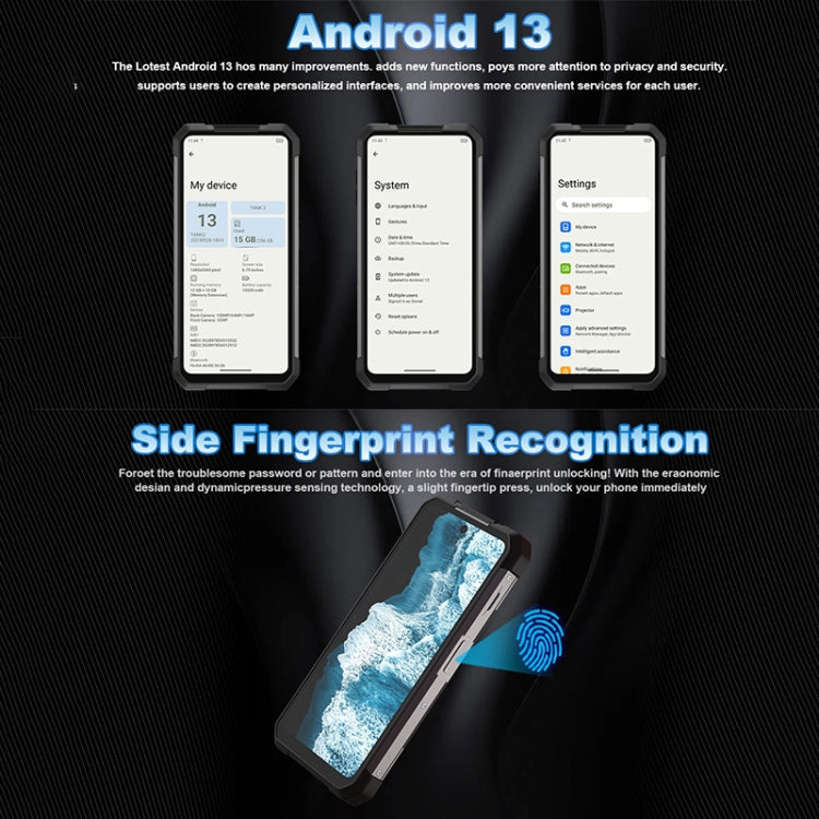 Unihertz 8849 Tank 2  12GB+256GB 激光投影儀三防手機 1億像素, 帶夜視,15500mAh大電池, 6.79寸安卓13,MTK6789八核, NFC 4G網絡 全球國際版