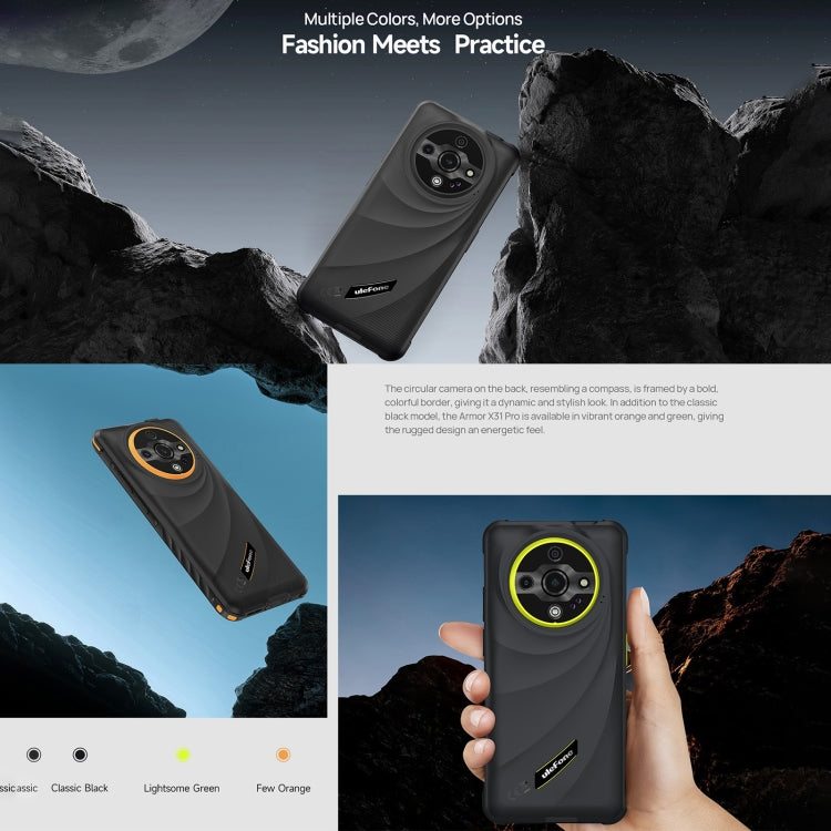 Ulefone Armor X31 Pro 5G，8GB+256GB，夜視，IP68/IP69K三防機  6.56英寸安卓14 天璣6300八核, 網絡：5G, NFC, OTG