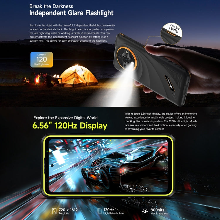 Ulefone Armor X31 Pro 5G，8GB+256GB，夜視，IP68/IP69K三防機  6.56英寸安卓14 天璣6300八核, 網絡：5G, NFC, OTG