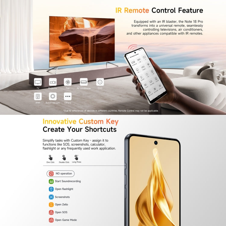 歐樂風Ulefone Note 18 Pro, 6GB+256GB, 面部/側鍵指紋 6.78寸屏安卓14 MediaTek Helio G91 MTK6769八核, 4G網絡, 雙卡, OTG, NFC