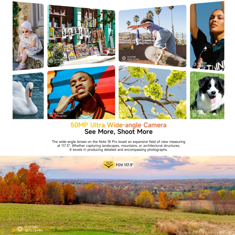 歐樂風Ulefone Note 18 Pro, 6GB+256GB, 面部/側鍵指紋 6.78寸屏安卓14 MediaTek Helio G91 MTK6769八核, 4G網絡, 雙卡, OTG, NFC