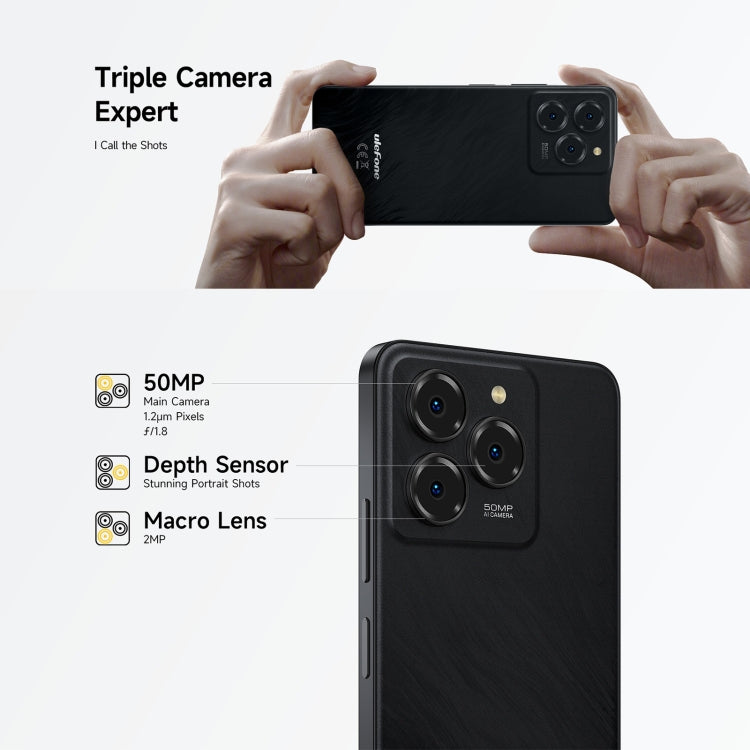 歐樂風Ulefone Note 20 Pro, 4GB+128GB, 面部/側鍵指紋 6.75寸屏安卓14 Unisoc T606八核, 4G網絡, 雙卡, OTG