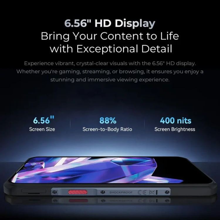 Oukitel WP35 S 4G，6GB+256GB，IP68/IP69K三防機, 6.56英寸安卓14，MediaTek Helio G85八核，NFC, OTG, 網絡：4G