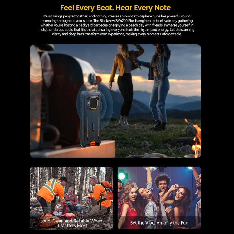 Blackview BV6200 Plus，8GB+256GB，IP68/IP69K三防機  6.56英寸安卓14 UMS9230 T606八核, 網絡：4G, OTG, NFC