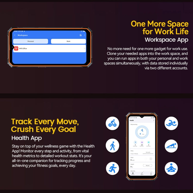 Blackview BV6200 Plus，8GB+256GB，IP68/IP69K三防機  6.56英寸安卓14 UMS9230 T606八核, 網絡：4G, OTG, NFC