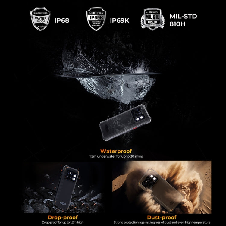 HOTWAV CYBER 13，8GB+128GB，IP68/IP69K三防機  6.6英寸安卓14.0 Unisoc T606八核, 網絡：4G, NFC, OTG