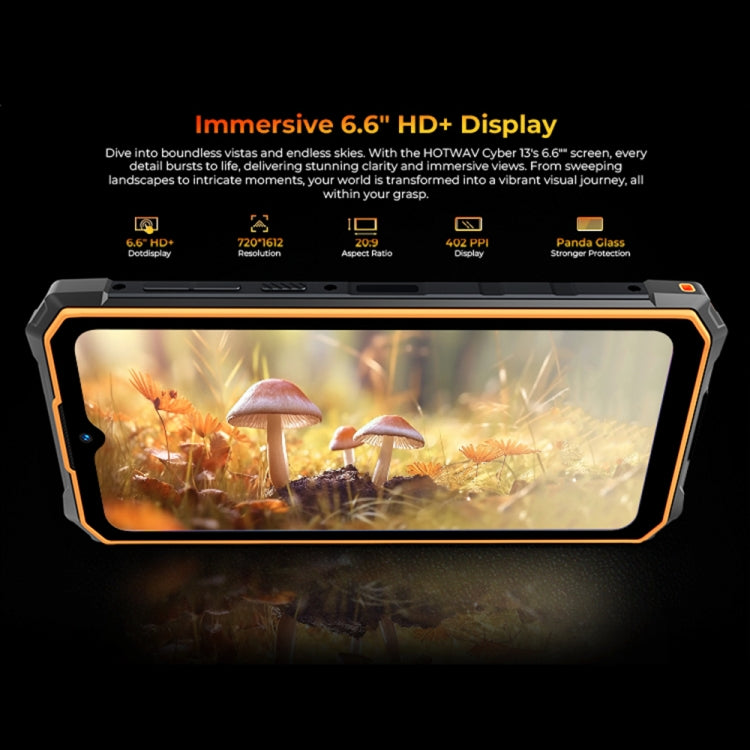 HOTWAV CYBER 13，8GB+128GB，IP68/IP69K三防機  6.6英寸安卓14.0 Unisoc T606八核, 網絡：4G, NFC, OTG