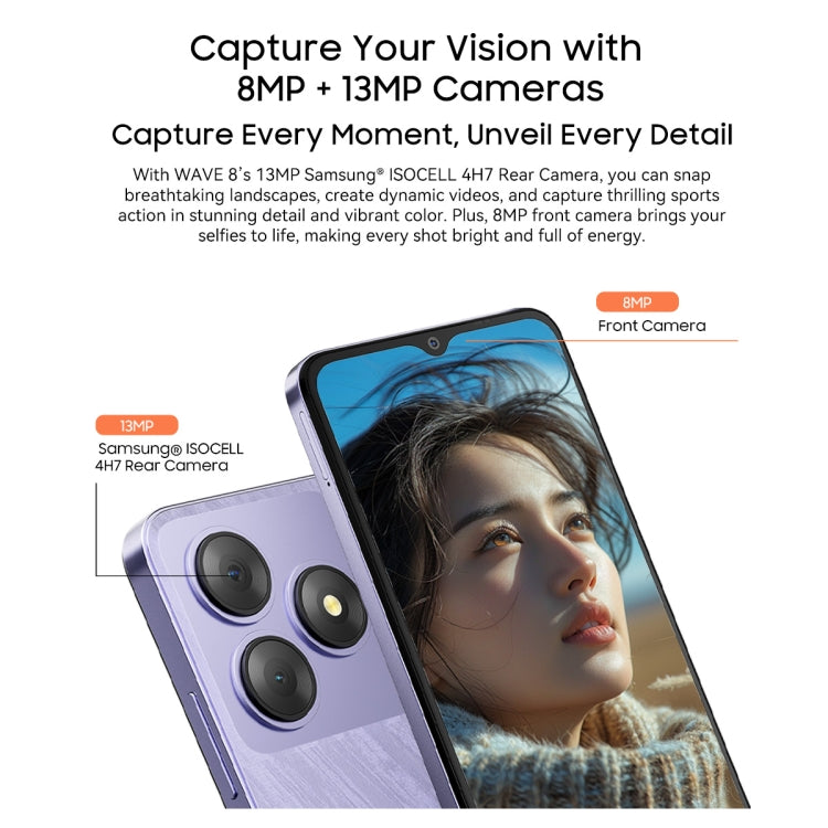 Blackview WAVE 8，4GB+256GB，6.56英寸安卓14 紫光展銳T606八核,  OTG, 4G網絡