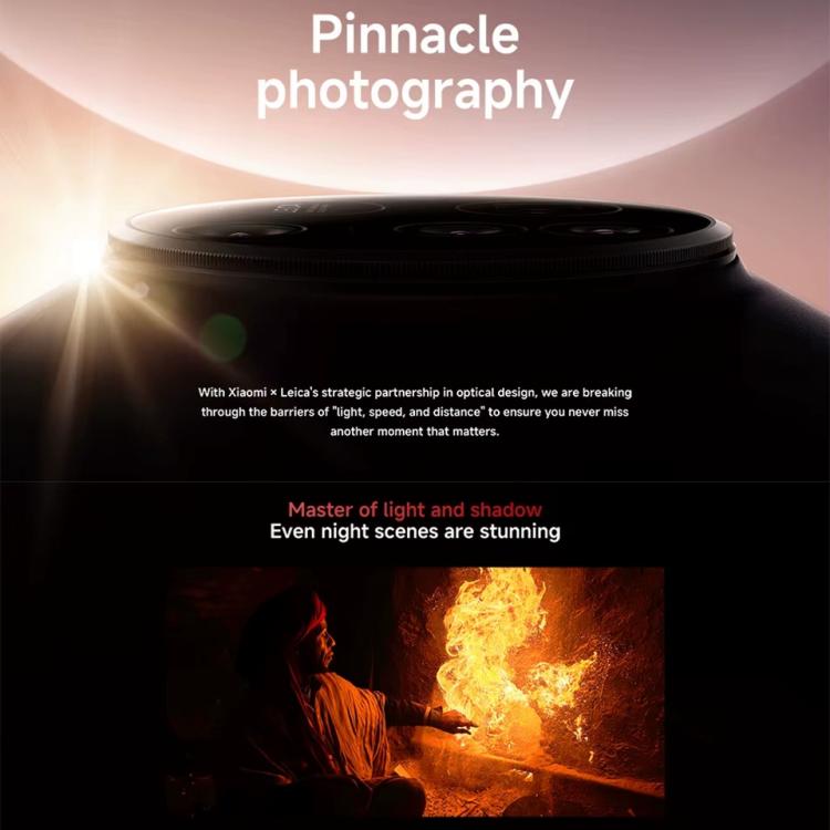 小米Xiaomi  15 Ultra國際版，16GB+512GB，3D 超聲波指紋, 6.73英寸Xiaomi HyperOS 2 驍龍8至尊版移動平台八核, NFC, 5G網絡