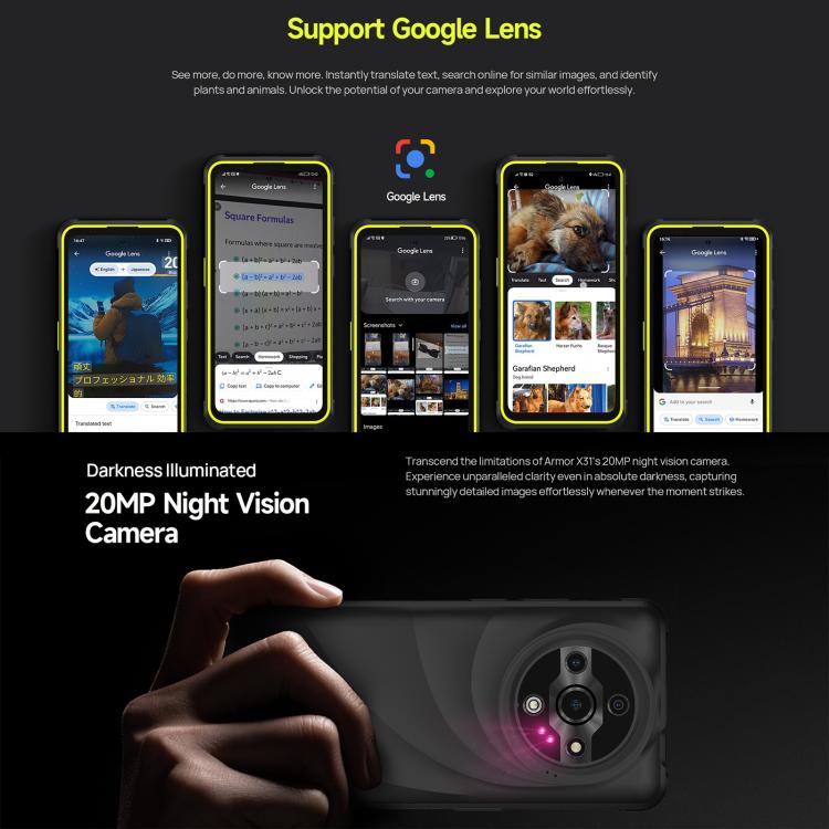 Ulefone Armor X31，6GB+128GB，夜視，IP68/IP69K三防機  6.56英寸安卓14 MediaTek Helio G91八核, 網絡：4G, NFC, OTG