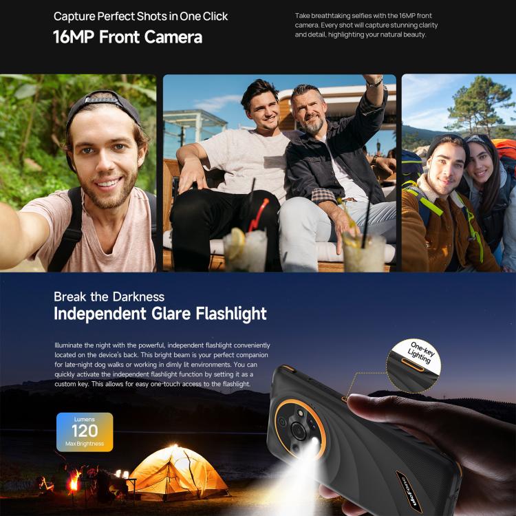 Ulefone Armor X31，6GB+128GB，夜視，IP68/IP69K三防機  6.56英寸安卓14 MediaTek Helio G91八核, 網絡：4G, NFC, OTG