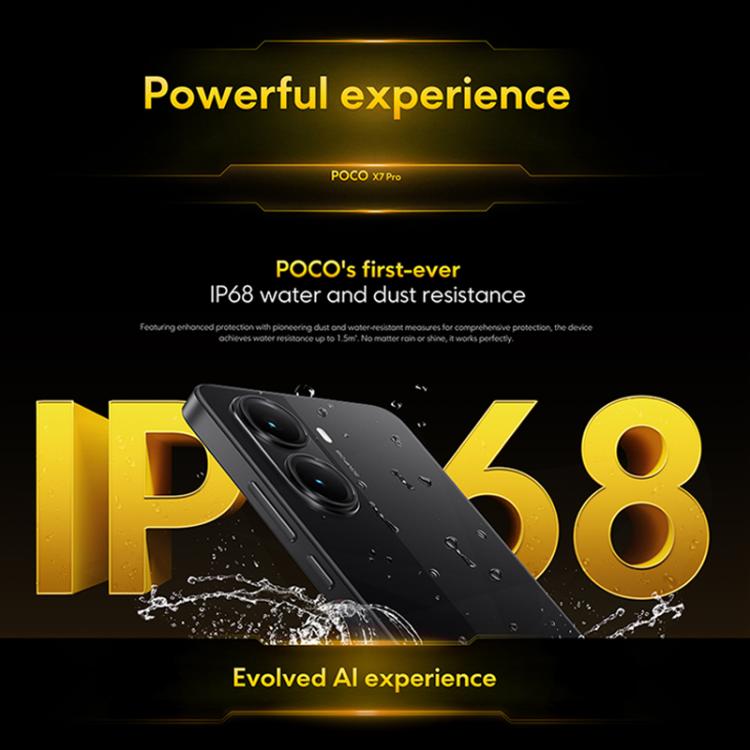 Xiaomi POCO X7 Pro 5G 國際版，12GB+512GB，屏幕指紋，6.67英寸Xiaomi HyperOS 2 天璣8400-Ultra八核，NFC，網絡：5G