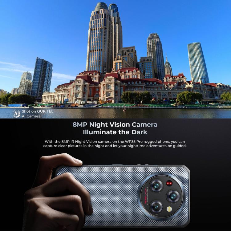 Oukitel WP35 Pro 5G，12GB+512GB，IP68/IP69K三防機, 6.6英寸 天璣6300八核，NFC, OTG, 網絡：5G